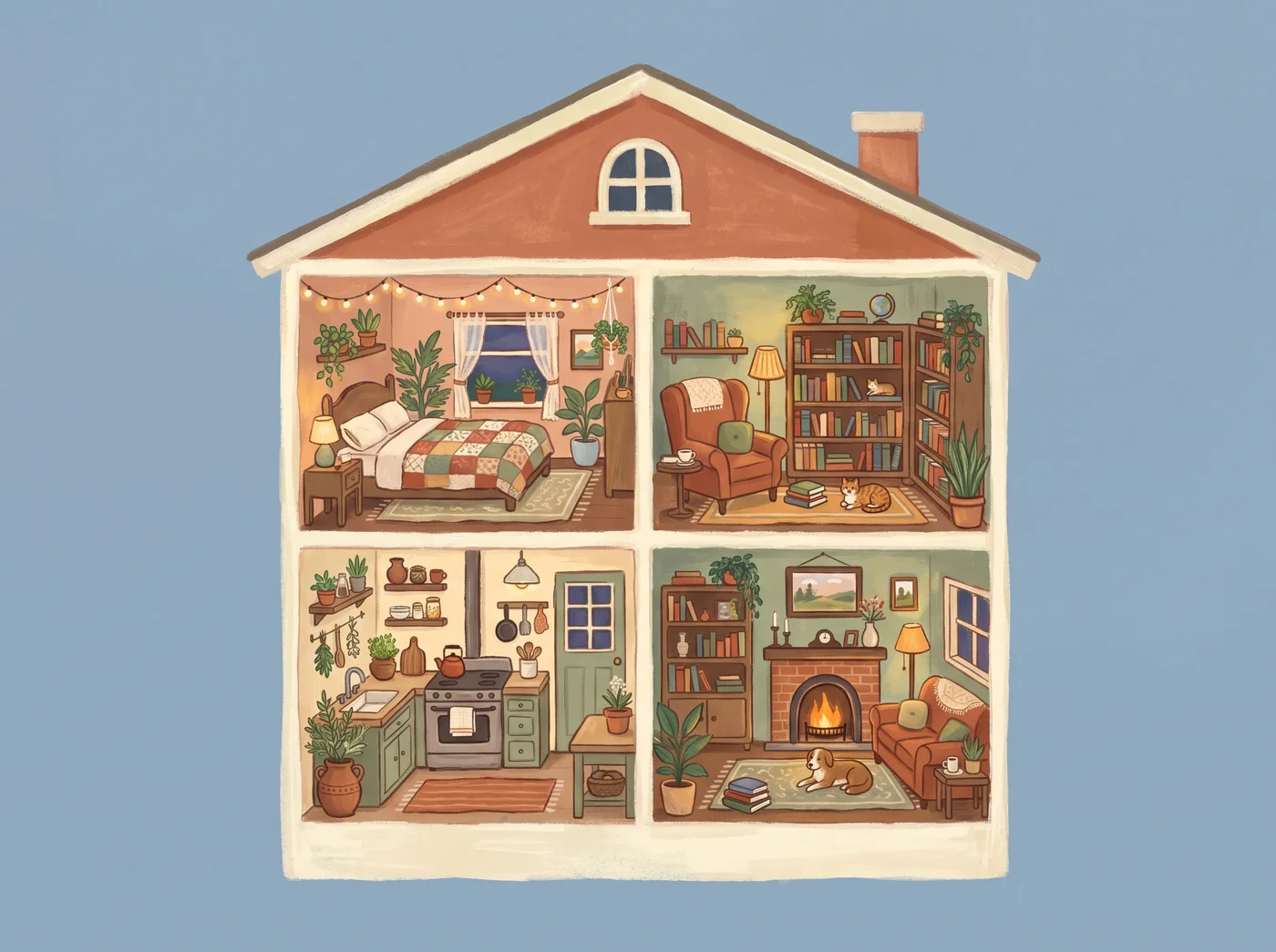 Our Little Home — gift design illustration
